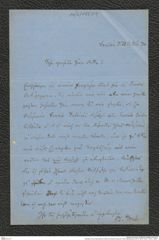 Nachlass Franz Steindachner, Brief von Eduard Grube an Franz Steindachner (28.10.1874), Inv.Nr. 185.01, Seite 1
